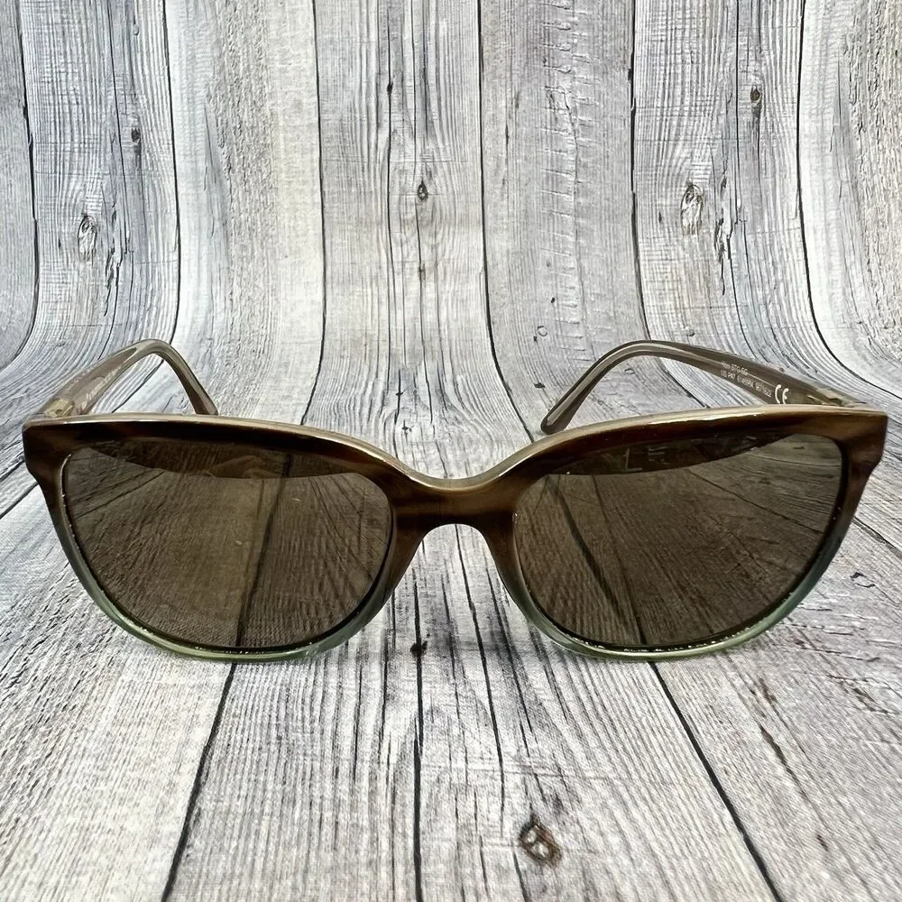 Maui Jim Honi MJ758-22B Sunglasses Brown Blue Cat Eye 54-18-140 Italy FRAME ONLY